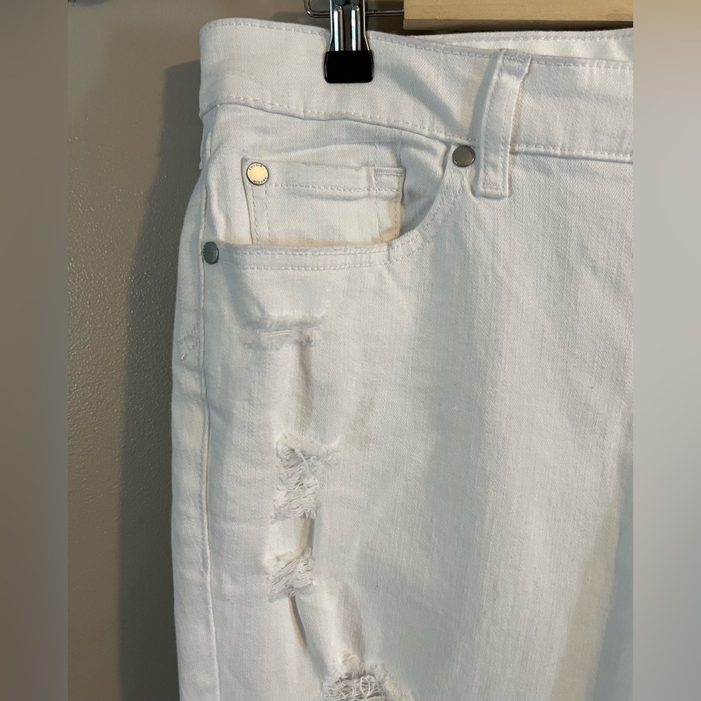 Torrid White Distressed Boyfriend Jeans - Picture 3 of 7